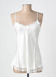 Top manches bretelles ajustables fines bretelles blanc L'ATELIER DE LOUISE femme
