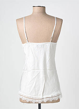 Top manches bretelles ajustables fines bretelles blanc L'ATELIER DE LOUISE femme