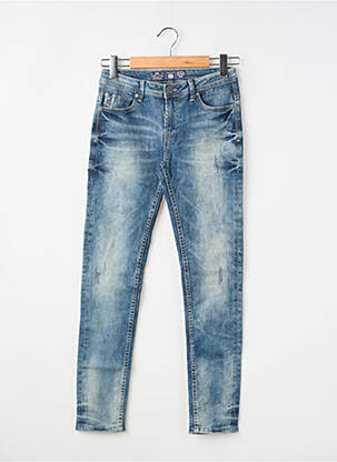 Jeans coupe slim stretch taille ajustable bleu DEELUXE garçon
