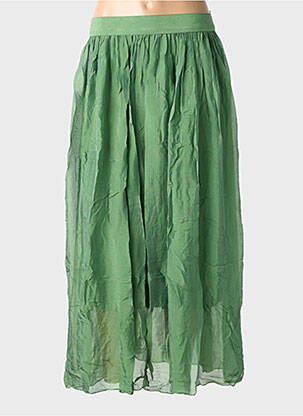 Jupe longue coupe droite vert L'ATELIER DE LOUISE femme