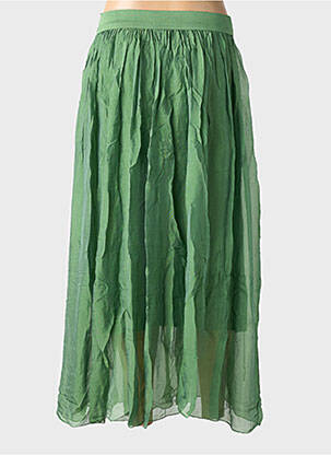 Jupe longue coupe droite vert L'ATELIER DE LOUISE femme