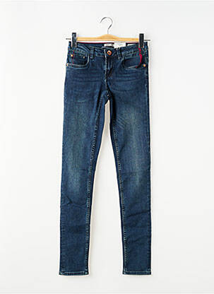Jeans coupe slim stretch taille ajustable bleu GARCIA fille