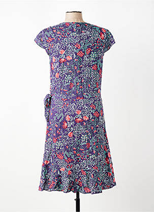 Robe mi-longue imprimé fantaisie manches courtes violet ESPRIT DE LA MER femme
