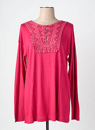T-shirt manches longues manches longues rose JOLIE RONDE femme
