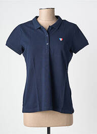 Polo fermeture boutonnée sur le devant manches courtes bleu TEDDY SMITH fille