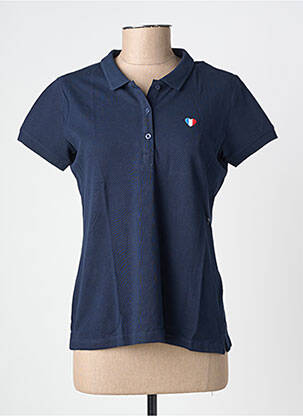 Polo coupe cintrée manches courtes bleu TEDDY SMITH fille