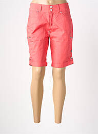 Bermuda tissage popeline taille normale orange JENSEN femme