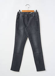 Jegging tissage denim taille ajustable noir SLY JEANS fille