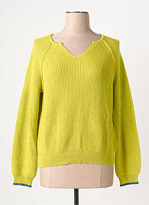 Pull col v manches longues vert WHITE STUFF femme