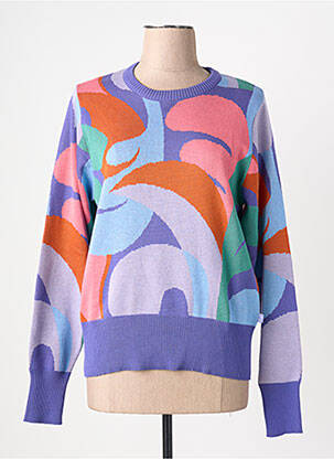 Pull stretch manches longues violet DANEFAE femme