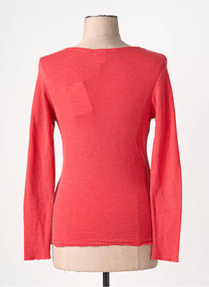 Pull coupe cintrée manches longues rouge BY BASICS femme