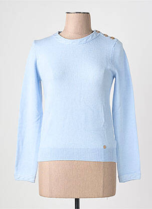 Pull tissage chiné manches longues bleu LA PETITE ETOILE femme