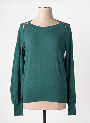 Pull col bateau manches longues vert KING LOUIE femme