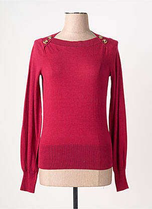 Pull col bateau manches longues rouge KING LOUIE femme