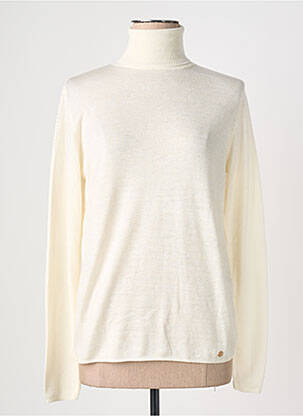 Pull col roulé coupe cintrée manches longues beige LA PETITE ETOILE femme
