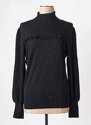 Pull col roulé stretch manches longues noir KING LOUIE femme