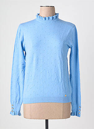 Pull coupe cintrée manches longues bleu LA PETITE ETOILE femme