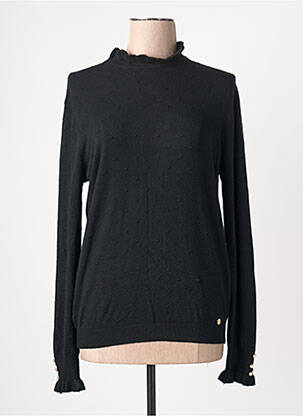 Pull coupe cintrée manches longues noir LA PETITE ETOILE femme