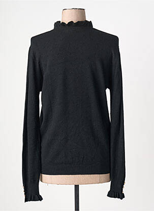 Pull coupe cintrée manches longues noir LA PETITE ETOILE femme