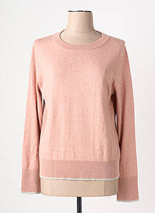 Pull tissage chiné manches longues rose WHITE STUFF femme