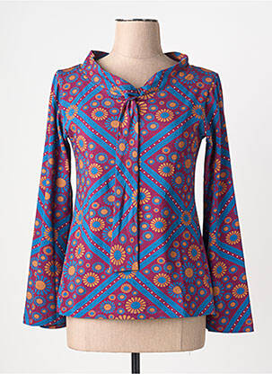 T-shirt manches longues manches longues bleu MARGOT femme