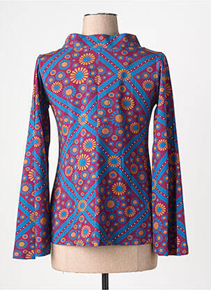 T-shirt manches longues manches longues bleu MARGOT femme