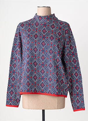 Pull coupe cintrée manches longues bleu BLUTSGESCHWISTER femme