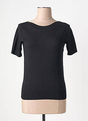 Pull col bateau manches courtes noir KING LOUIE femme