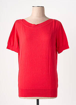 Pull col bateau manches courtes rouge KING LOUIE femme