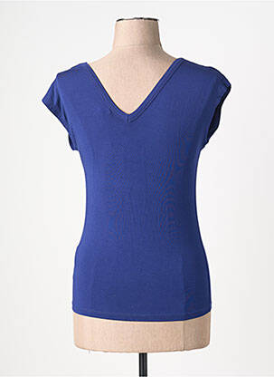 T-shirt col v manches courtes bleu KING LOUIE femme