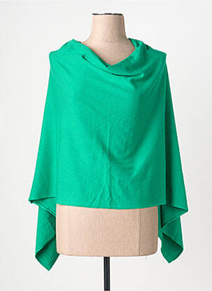 Poncho coupe asymétrique vert LA FIANCÉE femme