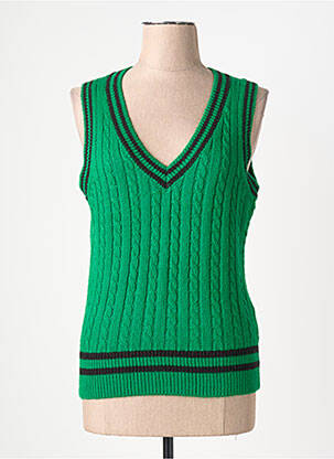Pull coupe droite sans manche vert KING LOUIE femme