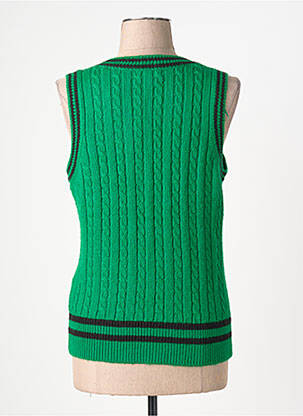 Pull coupe droite sans manche vert KING LOUIE femme
