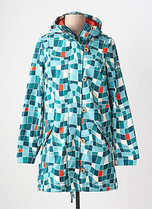 Imperméable finition intérieure doublure satiné a capuche vert BLUTSGESCHWISTER femme