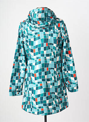 Imperméable finition intérieure doublure satiné a capuche vert BLUTSGESCHWISTER femme