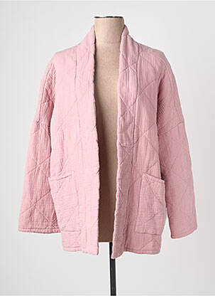 Veste kimono col v rose DANEFAE femme