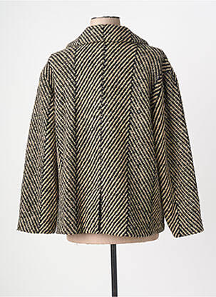 Manteau court coupe droite sans capuche noir SURKANA femme