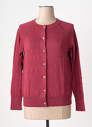 Gilet manches longues col rond rouge WHITE STUFF femme