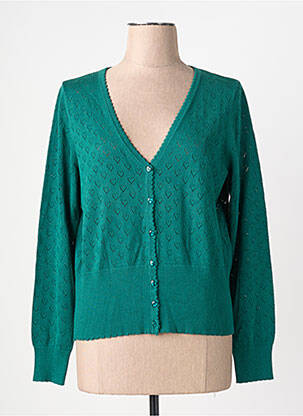 Gilet manches longues resserrée sur le bas vert fonce KING LOUIE femme