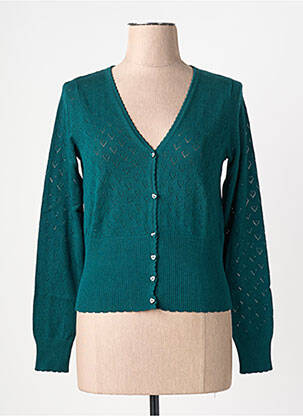 Gilet manches longues resserrée sur le bas vert KING LOUIE femme