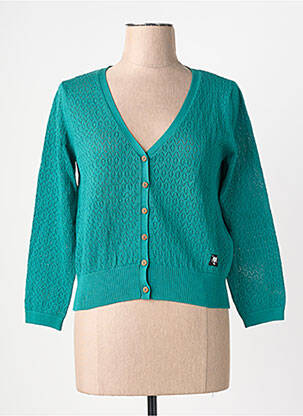 Gilet manches longues manches 3/4 vert BLUTSGESCHWISTER femme