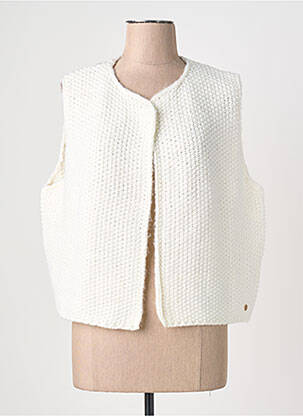 Gilet sans manche coupe droite beige LA PETITE ETOILE femme