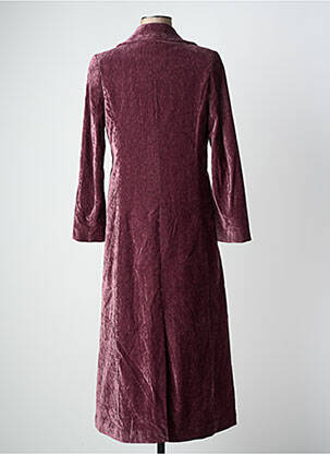 Manteau long coupe cintrée sans capuche violet SURKANA femme