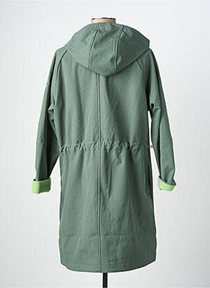 Imperméable manches longues a capuche vert BLUTSGESCHWISTER femme