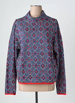 Pull coupe cintrée manches longues bleu BLUTSGESCHWISTER femme
