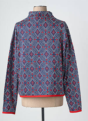 Pull coupe cintrée manches longues bleu BLUTSGESCHWISTER femme