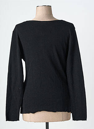 Pull coupe cintrée manches longues noir BY BASICS femme