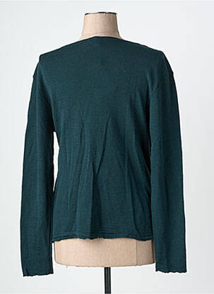 Pull coupe cintrée manches longues vert BY BASICS femme