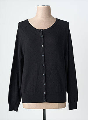Gilet manches longues col rond noir KING LOUIE femme