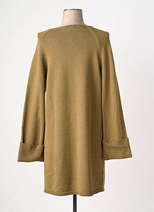 Robe pull coupe droite manches longues vert SURKANA femme